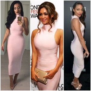 NWT House of CB Rei Blush Midi Bandage Dress XS